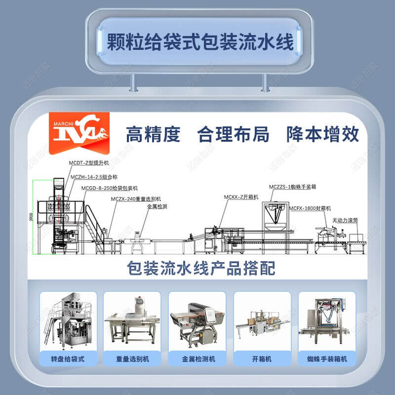 颗粒给袋包装流水线